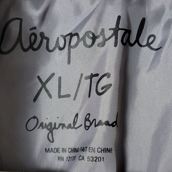 Aeropostale Womens Y2K Gray Wool Blend Coat Jacket XL Faux Fur Lined Collar - Picture 7 of 9